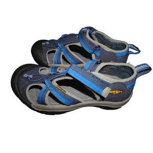 Kids' Keen Newport H2 Sandals Navy Blue Size 3 Yellow Water Shoes